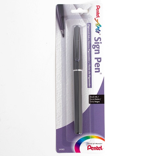 Pentel, Black, Pens, Art & School, Sign, Fiber Tip, 5301